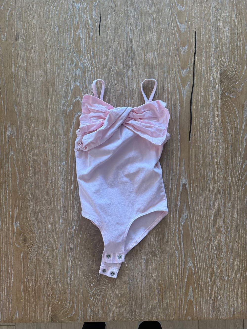 Zara Light Pink Twist-Front Kids One-Piece Bodysuit